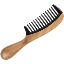 1a Haarkamm Hornkamm mit rundem Griff für den Heimgebrauch beim Friseur zur Pflege von lockigem Haar und für die tägliche Haarpflege