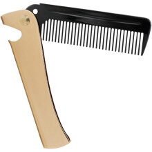 Goldener Klappkamm, tragbarer Taschenhaarkamm mit Massagefunktion für Herren, Reiseaccessoires
