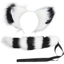 Fuchsohren-Haarreif mit Fuchsschwanz für Cosplay-Events, Kostümdekoration zum Thema Wildtiere für Mädchen
