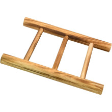 Rustikaler Handtuchleiterständer aus Holz mit 2 Ebenen, Mini-Handtuchleiter im Landhausstil