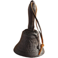 Handglocke aus Gusseisen im Vintage-Retro-Stil mit Rostfinish für Haus, Garten, Weihnachten und den Außenbereich