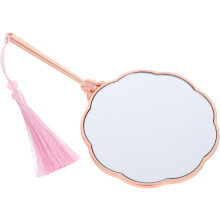 Travel Portable Makeup Mirror Retro Vintage Style Hand Mirror Handle Multiuse