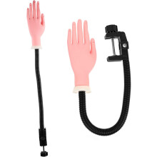 Mano protesica per manicure, modello per la pratica delle unghie, braccio flessibile per nail art, modello fittizio per l'allenamento