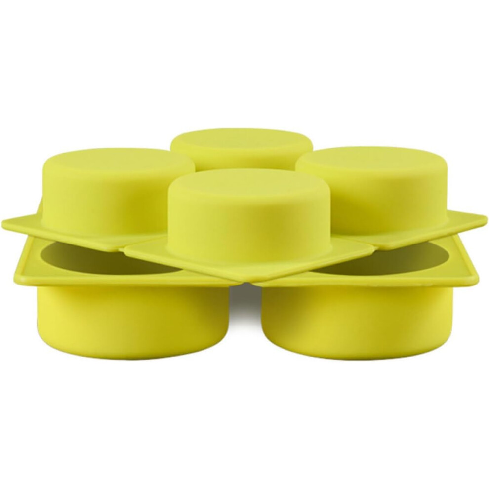 Hkhbjs Silicone Handmade Soap Mold 4-Cavity Round Diy Soap Die High Temperature Resistant Mold And Bath Bombs