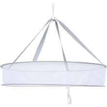 Opvouwbare wasmand/droogrek voor truien, wit, 61 cm, polyester gaas, open structuur.