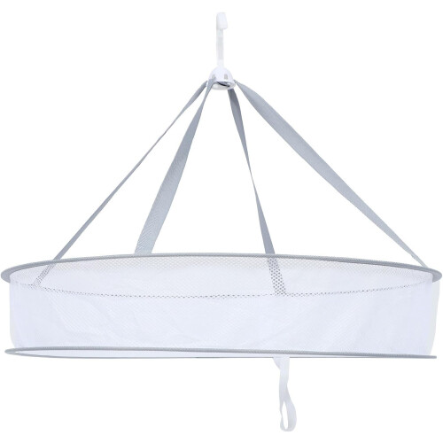 Faltbarer Wäschekorb/Pullovertrockner, weiß, 61 cm, Polyester-Netzgewebe, offenmaschig