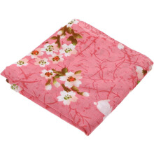 Japanisches Baumwolltaschentuch, 50 cm, mit Blumenmuster und Hasenmotiv, auch als Bento-Einlage, Mehrzweck-Tischdecke oder Platzdeckchen geeignet.