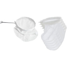 Tea Filter Bags Cloth Strainer with Handle Stainless Steel and Cotton Fine Mesh High Performance