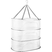 Wasmand met 3 lagen, geschikt voor het drogen van sokken, met een net van stevige banden en ventilatie.