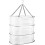 3 Tier Hanging Laundry Basket Socks Drying Net Fabric with Strong Webbing Edges Ventilation 1