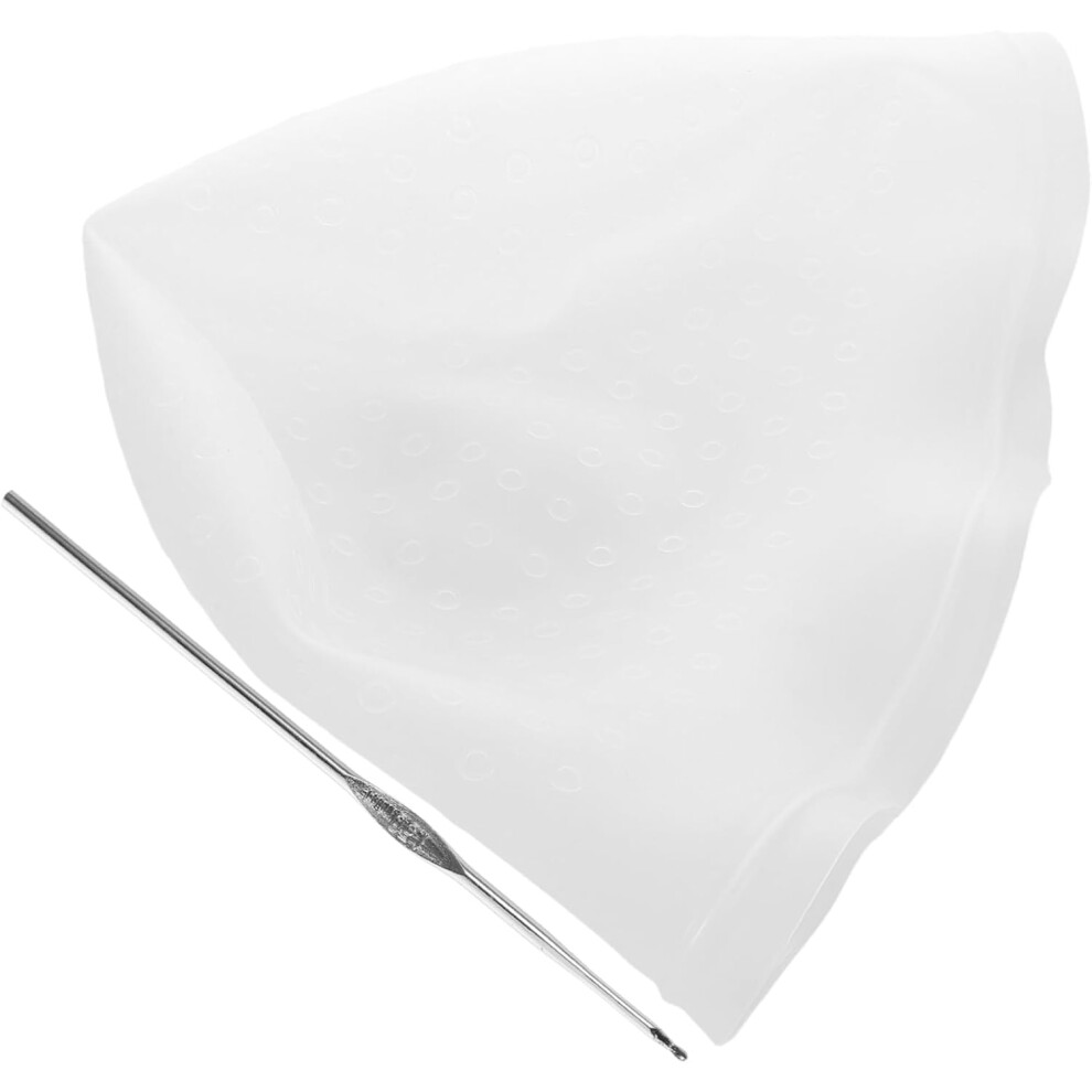 Hkhbjs Silicone Hair Dye Cap For Highlighting Reusable Dyeing Hat Needle Kit For Salon Home Hairdressing Styling