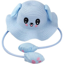 Atmungsaktiver Sommer-Sonnenhut mit beweglichen Hasenohren, blaue Sonnenschutzkappe für Jungen, ideal zum Angeln und Reisen.