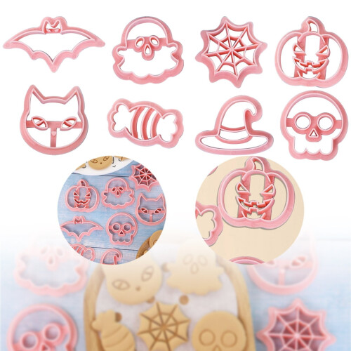 Halloween kakformar set häxhatt pumpa spöke fladdermus 2