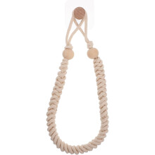 Vintage Toilettenpapierhalter aus Baumwollseil mit Holzperlen, einfach zu montieren und wiederverwendbar, hängender Organizer für Taschentücher