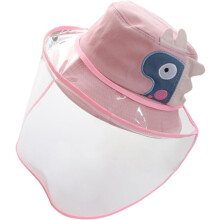 Pink Dinosaur Protective Fisherman Hat Face Cover, Windproof Sun Protection Cap f