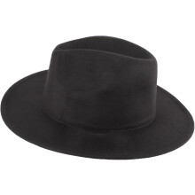 Herren-Fedora-Hut mit breiter Krempe, schwarzer Filzhut im Vintage-Stil, ideal für Partys und Freizeit