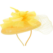 Shiny Tiara Headdress for Women Vintage Mesh Fascinator