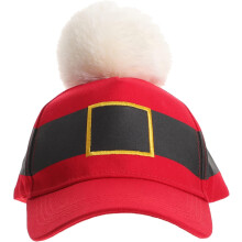 Weihnachts-Baseballkappe aus Plüsch für Damen, lustiges Weihnachtskostüm-Accessoire, verstellbare Passform