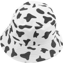 Damen-Bucket-Hat mit Kuhmuster, leicht, UV-Schutz, Angelhut für den Sommer