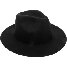 Schwarzer Western-Cowboyhut mit breiter Krempe, Unisex, Größe M (56-58 cm), Sonnenschutz, geeignet für Damen und Herren
