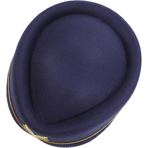 Cappello da hostess in lana per cosplay, accessorio per costume da stewardess.