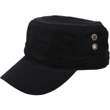 Modischer Outdoor-Sonnenhut für Herren, flache Baseballkappe für Angeln und Laufen, Schwarz