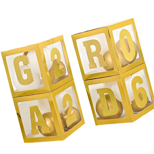Fun DIY Graduation Balloon Decoration Set In Multiple-Gold