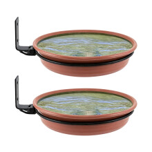 U Hanging Bird Dish Plastic Bowl Slip Resistant Base Ideal-2
