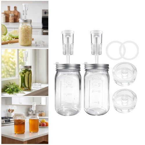 32Oz Processing Jar Set With Secure ending System And Flexible 1
