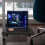 Mobile Computer Tower Stand with Swivel Casters and Raised Platform, Black Plastic CPU Holder 7