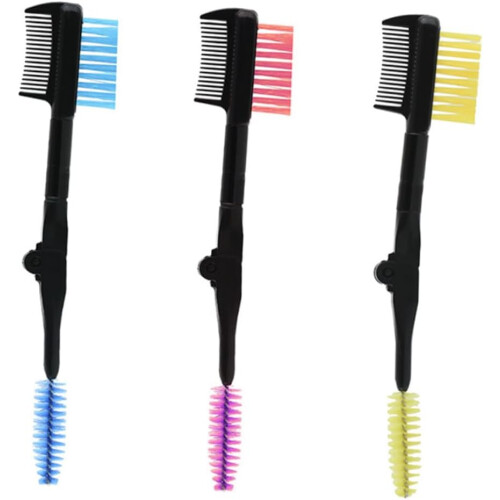 Double-ended Eyebrow Comb Makeup Brush Mascara Wands Applicator 1