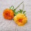 Flores artificiais de calêndula de seda com hastes, 33 cm (13 polegadas). 5