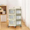 Clear Plastic Rolling Storage Cart3-Tier 2