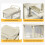 Clear Plastic Rolling Storage Cart3-Tier 3