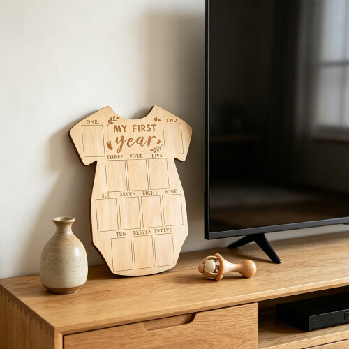 Unique Infant Monthly Progress Picture Frame First Year Photo 1