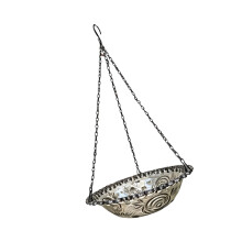 Transparent Weather Resistant Hanging Birdbath Outdoor-Black