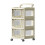 Clear Plastic Rolling Storage Cart3-Tier 5