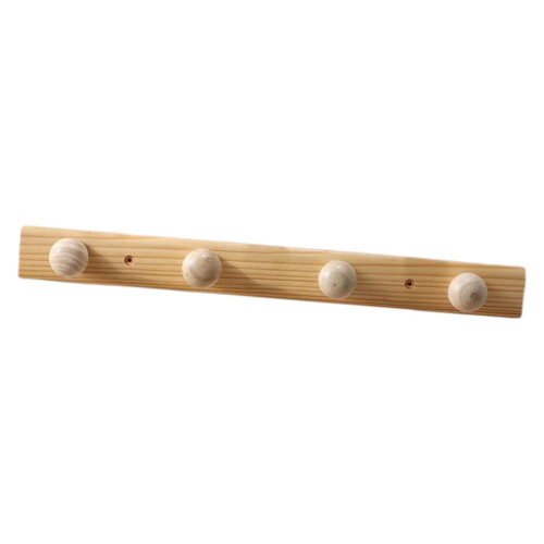 Wooden Wall Coat Hook with 4 Hooks 1