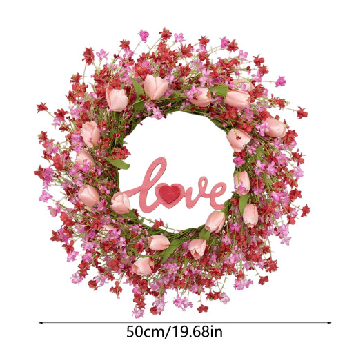 Pink Artificial Berry Wreath 20 inch 2