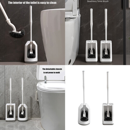 WC-Scheuerschwamm mit gebogenen Borsten und langem Griff 1