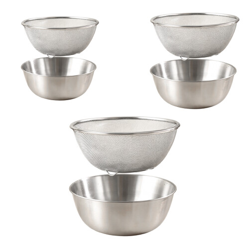 Stainless Steel Mesh Colander With Bowl For Efficient-25CM 1
