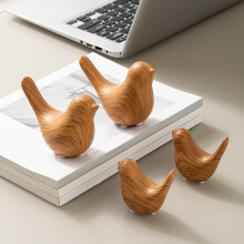 Statues d'oiseaux en céramique, aspect bois délicat, ornements