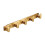 Wandgarderobe aus Messing mit 5 Haken 3