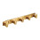 Wandgarderobe aus Messing mit 5 Haken 4