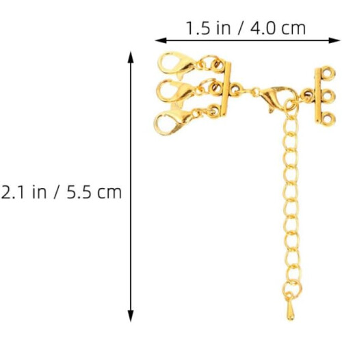 4pcs Necklace Clasp Separator Metal Lobster Claw Clasps 1