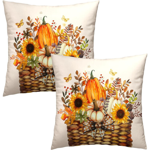 Housses de coussin en coton 45 x 45 cm (lot de 2) 1
