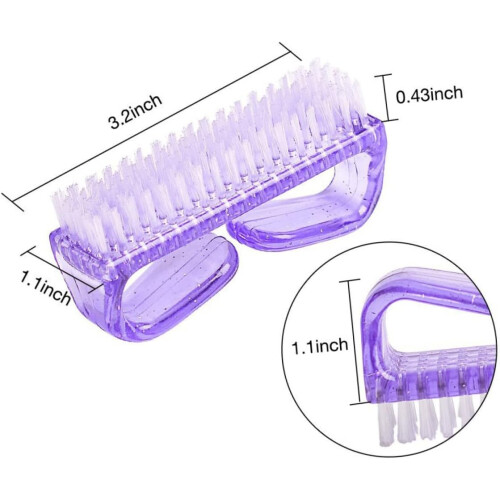 4pcs Flexible Bristles Nail Cleaning Tool Multi-function Brush for Hand Toes Scrubbing 1