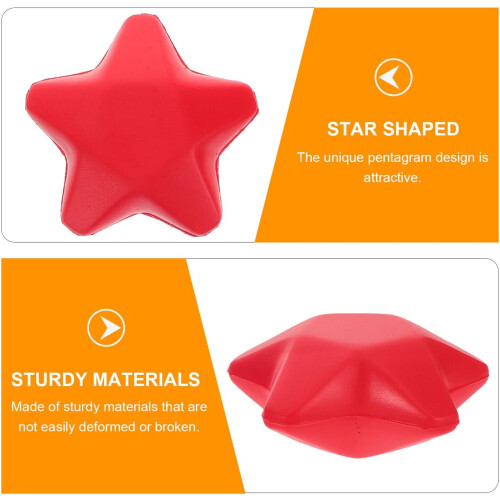 4PCS PU Star Stress Relief Balls Hand Squeeze Grip Strength Exerciser 2