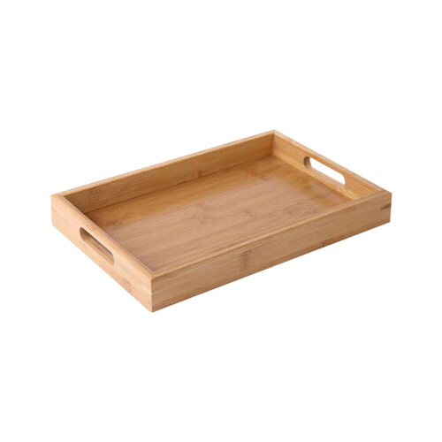 Bandeja de bambu com alças, 29 x 40 cm (11,4 x 15,7 polegadas) 1