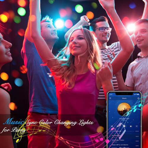 Λωρίδες LED RGB 100ft με έλεγχο μέσω εφαρμογής 2